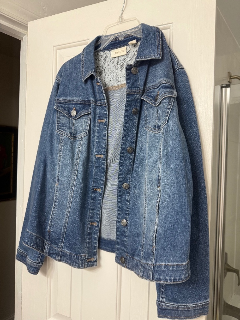 Chico’s Denim Jacket Size 2